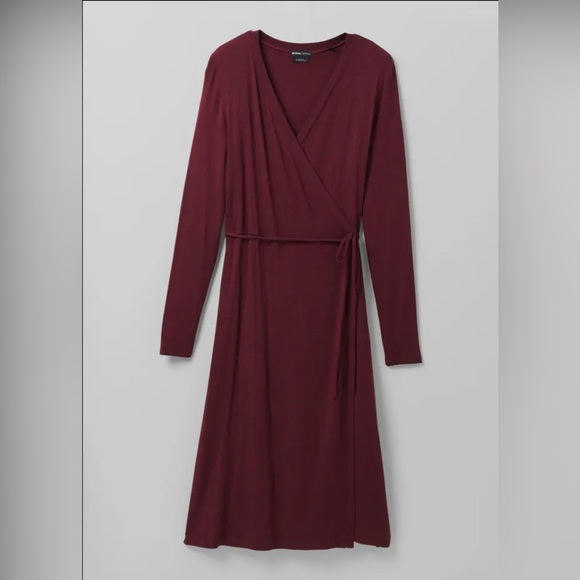 PrAna Fondation LS Wrap Dress - Picture 4 of 12